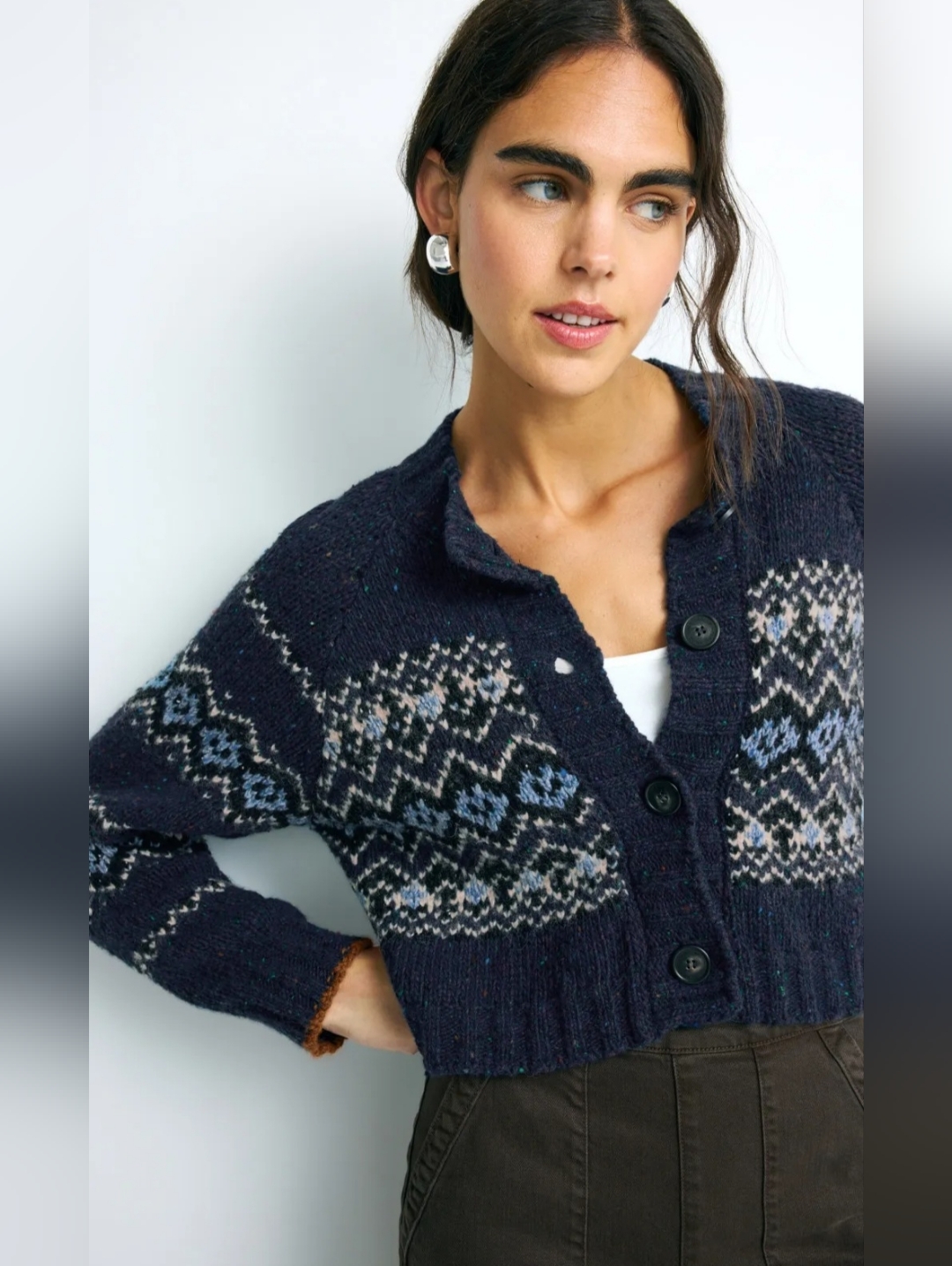 Vanessa Bruno Damas Fair Isle Cardigan Size Xs Msrp $565